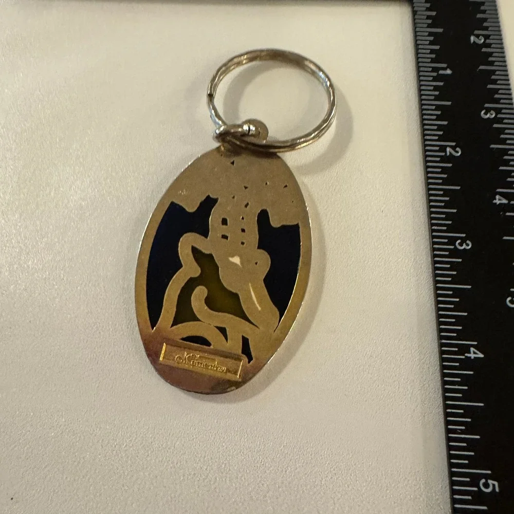 Vintage Capricorn‎ Keychain Zodiac Sign Astrology January Birthday Gift Key Ring